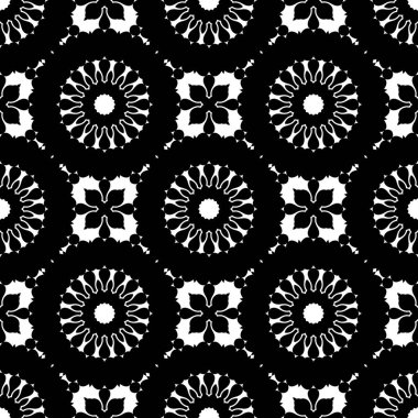 Siyah beyaz soyut mandala arka plan