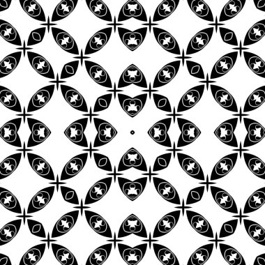 Siyah beyaz renklerde trendy soyut desen