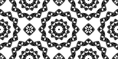 Siyah beyaz renklerde trendy soyut desen