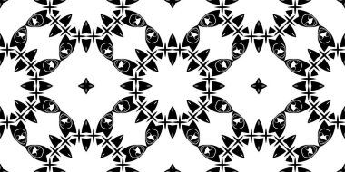 Siyah beyaz renklerde trendy soyut desen