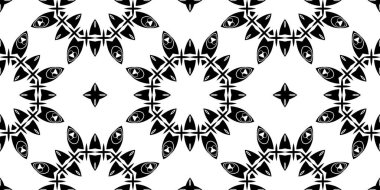 Siyah beyaz renklerde trendy soyut desen