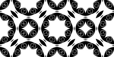 Siyah beyaz renklerde trendy soyut desen