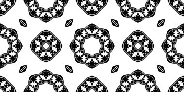 Siyah beyaz renklerde trendy soyut desen