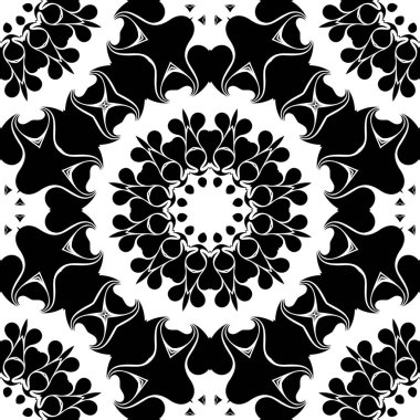 Siyah beyaz renklerde trendy soyut desen