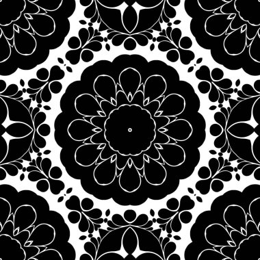 Siyah beyaz renklerde trendy soyut desen