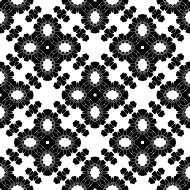 Siyah beyaz renklerde trendy soyut desen