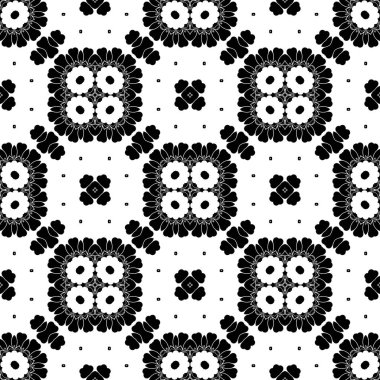 Siyah beyaz renklerde trendy soyut desen