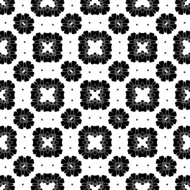 Siyah beyaz renklerde trendy soyut desen