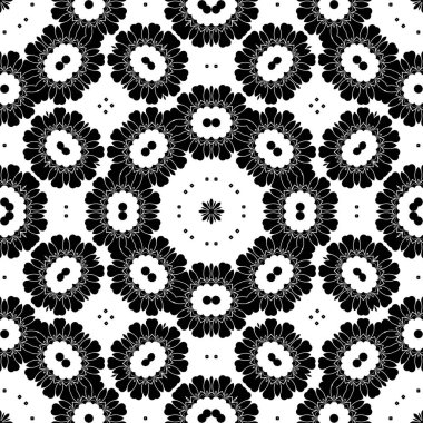 Siyah beyaz renklerde trendy soyut desen