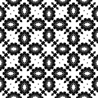 Siyah beyaz renklerde trendy soyut desen