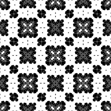 Siyah beyaz renklerde trendy soyut desen