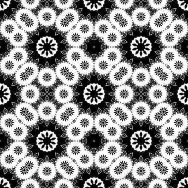 Siyah beyaz renklerde trendy soyut desen