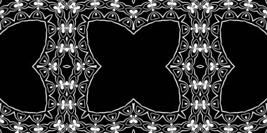 Siyah beyaz renklerde trendy soyut desen