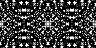 Siyah beyaz renklerde trendy soyut desen