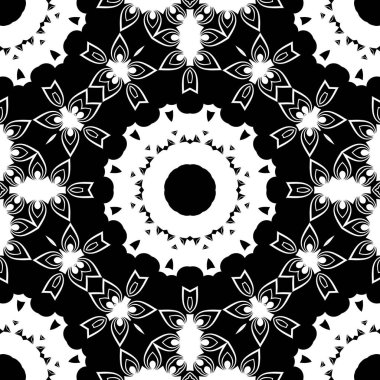 Siyah beyaz renklerde trendy soyut desen