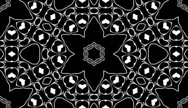 Siyah beyaz renklerde trendy soyut desen