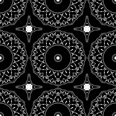 Siyah beyaz renklerde trendy soyut desen