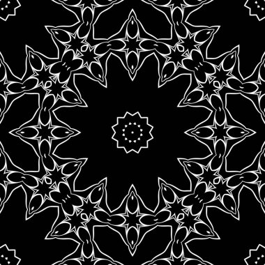 Siyah beyaz renklerde trendy soyut desen