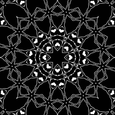 Siyah beyaz renklerde trendy soyut desen