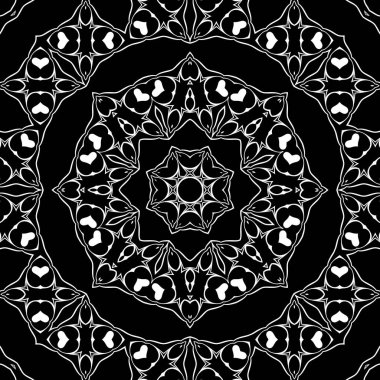 Siyah beyaz renklerde trendy soyut desen