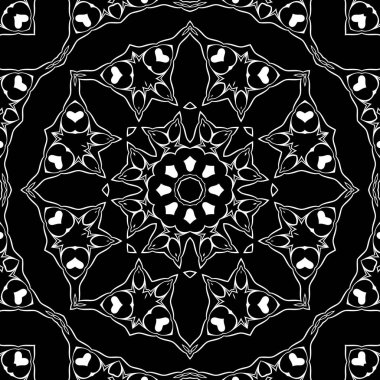 Siyah ve beyaz modern soyut desen 