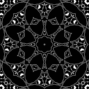 Siyah ve beyaz modern soyut desen 