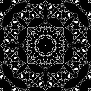 Siyah ve beyaz modern soyut desen 