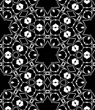 Siyah ve beyaz modern soyut desen 