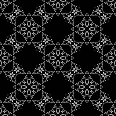 Siyah ve beyaz modern soyut desen 