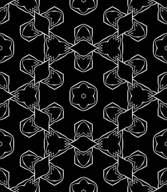 Siyah ve beyaz modern soyut desen 