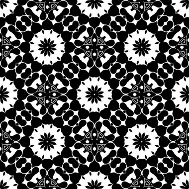 psychedelic siyah beyaz kaleydoskop süsler 