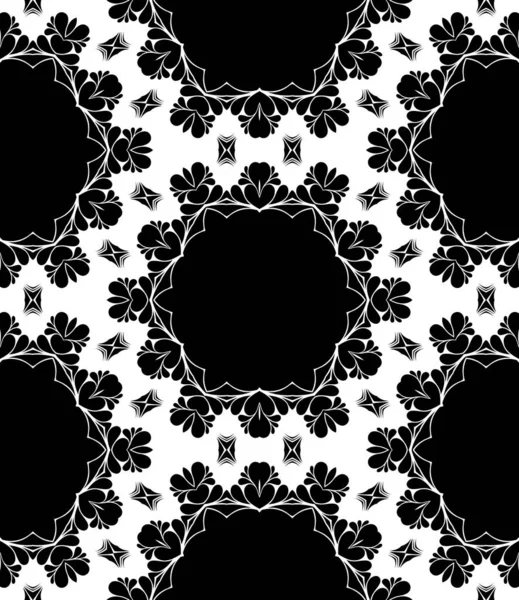 Black White Geometric Abstract Ornamental Background — Stock Photo, Image