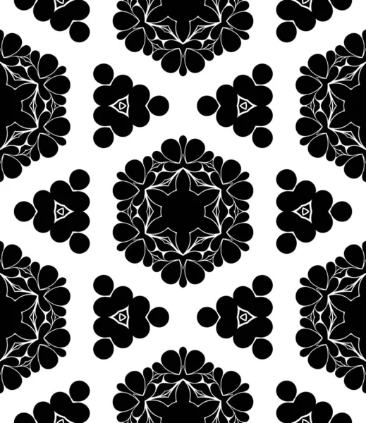 Schwarz Weiß Geometrische Abstrakte Ornamentale Hintergrund — Stockfoto
