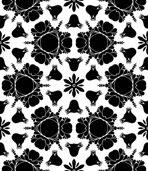 Black White Geometric Abstract Ornamental Background — Stock Photo, Image