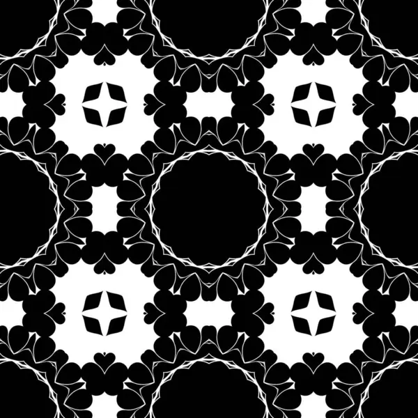 Fondo Ornamental Abstracto Geométrico Blanco Negro — Foto de Stock