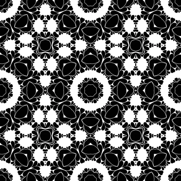 Bianco Nero Geometrico Astratto Sfondo Ornamentale — Foto Stock