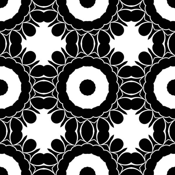 Fekete Fehér Geometriai Absztrakt Díszítő Háttér — Stock Fotó