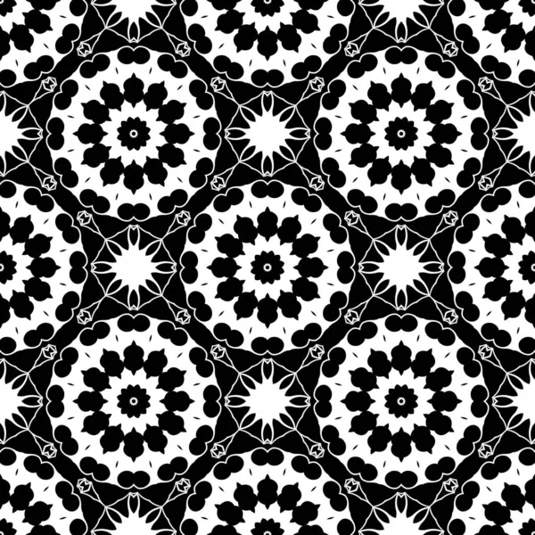 Fondo Ornamental Abstracto Geométrico Blanco Negro —  Fotos de Stock