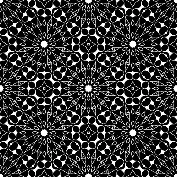 black and white background, geometrical shapes, ornamental kaleidoscope