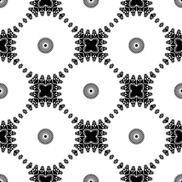 抽象的な黒と白の円と丸い形の背景 — ストック写真