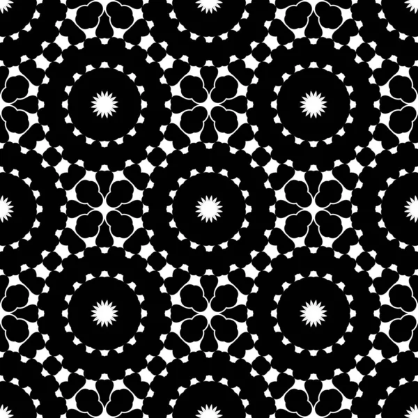 Preto Branco Abstrato Mandala Fundo — Fotografia de Stock