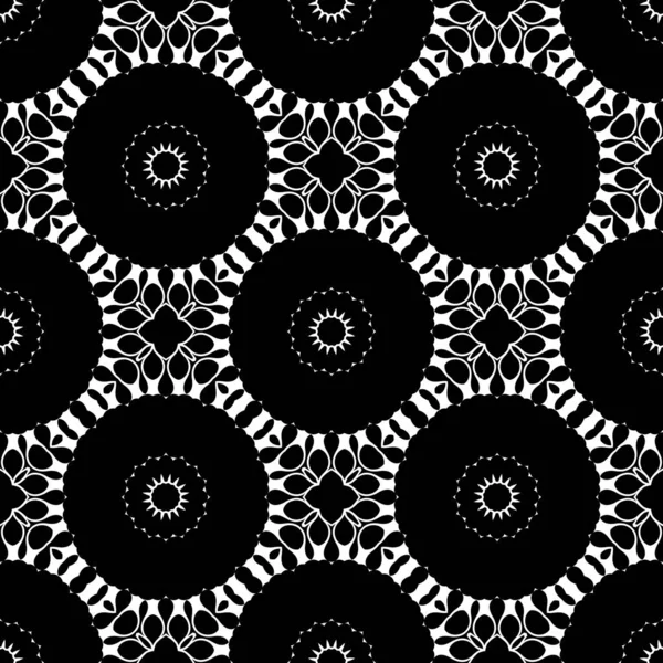 Schwarz Weiß Abstrakte Mandala Hintergrund — Stockfoto