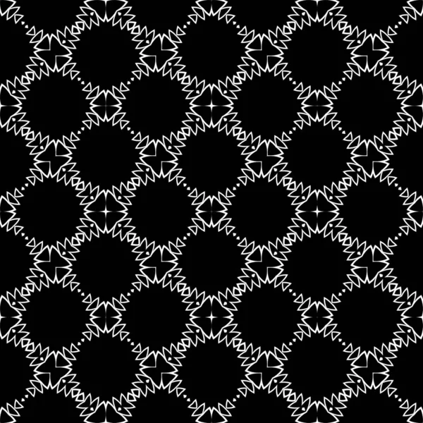Mandala Blanco Negro Fondo Ornamental Abstracto Caleidoscopio Renderizado — Foto de Stock