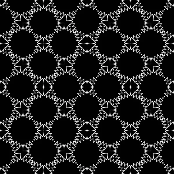 Mandala Preto Branco Fundo Ornamental Abstrato Renderização Caleidoscópio — Fotografia de Stock