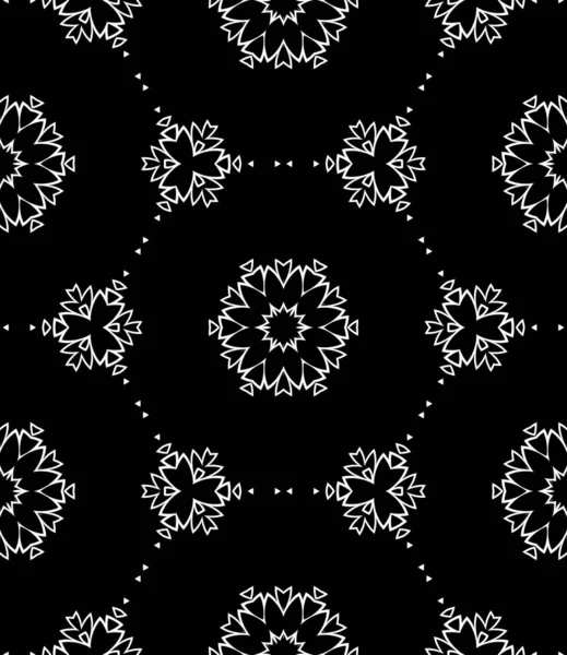 Mandala Bianco Nero Sfondo Ornamentale Astratto Caleidoscopio Rendering — Foto Stock