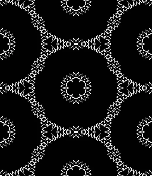 Svart Och Vit Mandala Abstrakt Prydnads Bakgrund Rendering Kaleidoskop — Stockfoto