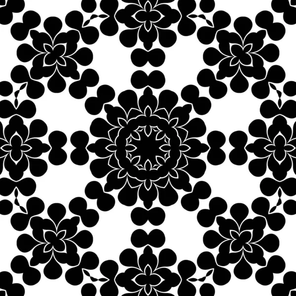 Schwarzweiß Kaleidoskop Darstellung — Stockfoto