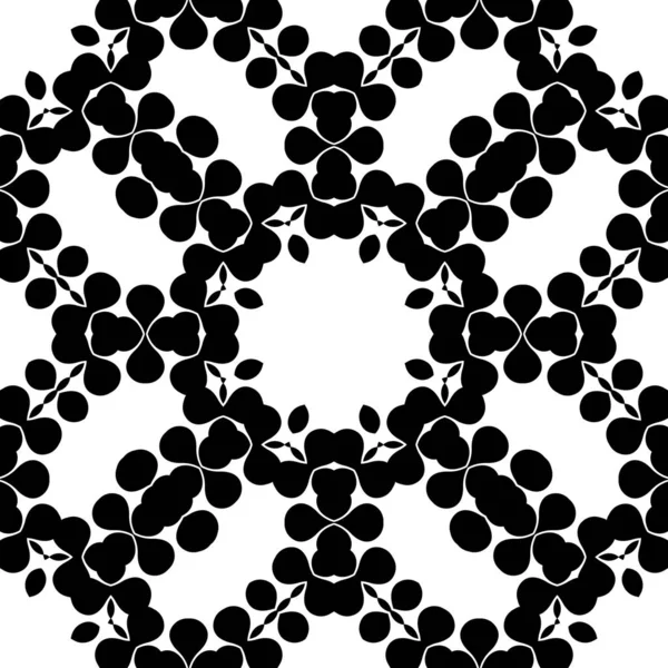 Mandala Blanco Negro Fondo Ornamental Abstracto Caleidoscopio Renderizado —  Fotos de Stock