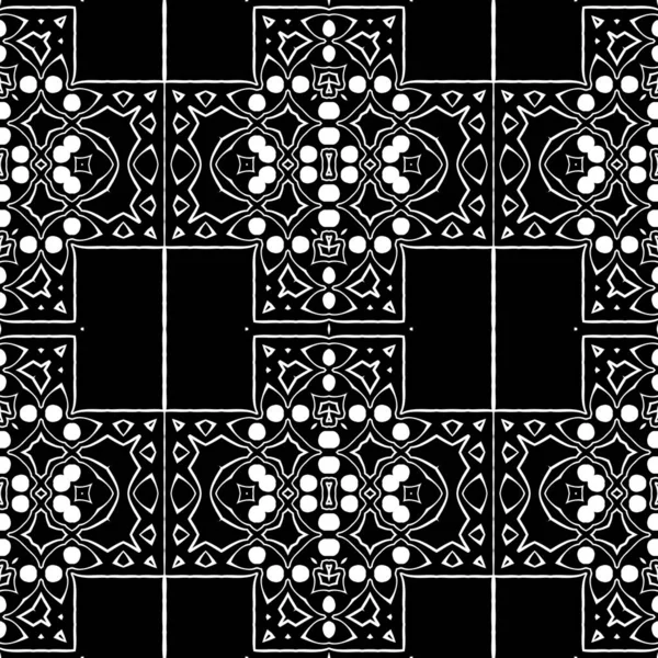 Geometrical Black White Kaleidoscope Wallpaper — Stock Photo, Image