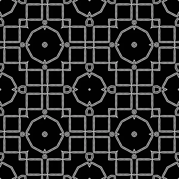 Black White Kaleidoscope Mosaic Background — Stock Photo, Image